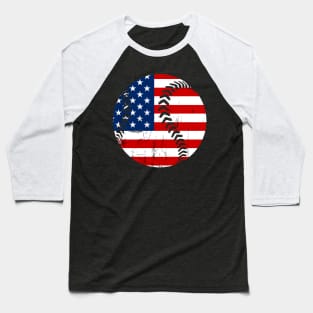 Usa America Flag Baseball 4Th Of July Baseball T-Shirt